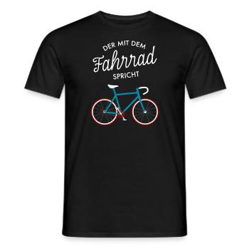 Der Mit Dem Fahrrad Spricht - Rad Radsport Bike - Männer T-Shirt - Schwarz - Vorne - AI Model Male 178 light (178cm)