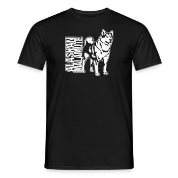 ALASKAN MALAMUTE Portrait Wilsign’s Sled Dog - T-shirt homme - noir - Devant - AI Model Male 178 light (178cm)