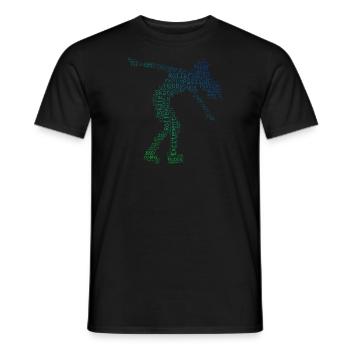 Men's Women Roller Skating Skate Roller Skates - Men's T-Shirt - black - Front - AI Model Male 178 light (178cm)