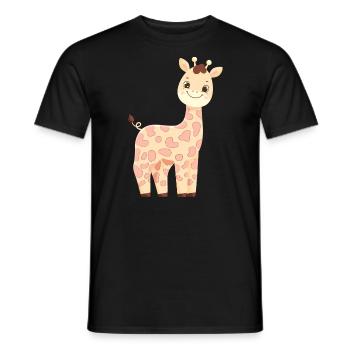 Giraffe Family Mother Baby T-Shirt - T-shirt homme - noir - Devant - AI Model Male 178 light (178cm)