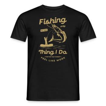 La pêche n’est pas seulement un passe-temps La pêche de la fête des pères - T-shirt homme - noir - Devant - AI Model Male 178 light (178cm)