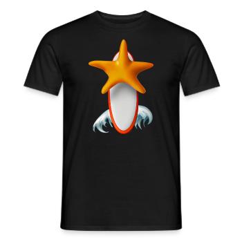 Seesterne Surfbrett - Männer T-Shirt - Schwarz - Vorne - AI Model Male 178 light (178cm)