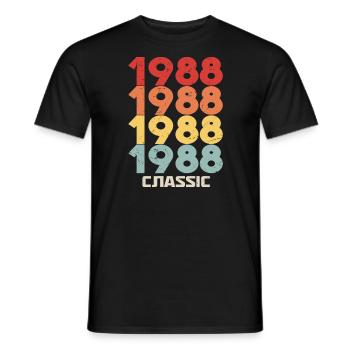 1988 Jubiläum im klassischen Vintage-Stil 1988 - Männer T-Shirt - Schwarz - Vorne - AI Model Male 178 light (178cm)