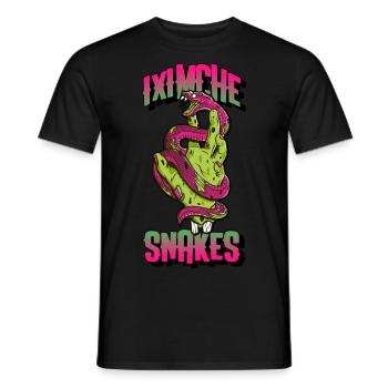 IXIMCHÉ - Snake - Männer T-Shirt - Schwarz - Vorne - AI Model Male 178 light (178cm)