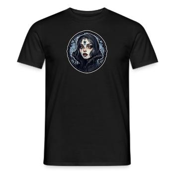 Goth Girl Gothic Woman Vampire Mystical - Men's T-Shirt - black - Front - AI Model Male 178 light (178cm)