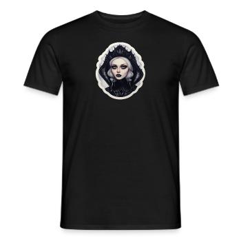 Goth Girl Gothic Vampir Horror Böser Blick - Männer T-Shirt - Schwarz - Vorne - AI Model Male 178 light (178cm)