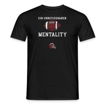 Ein unbesiegbarer Mentality - Männer T-Shirt - Schwarz - Vorne - AI Model Male 178 light (178cm)