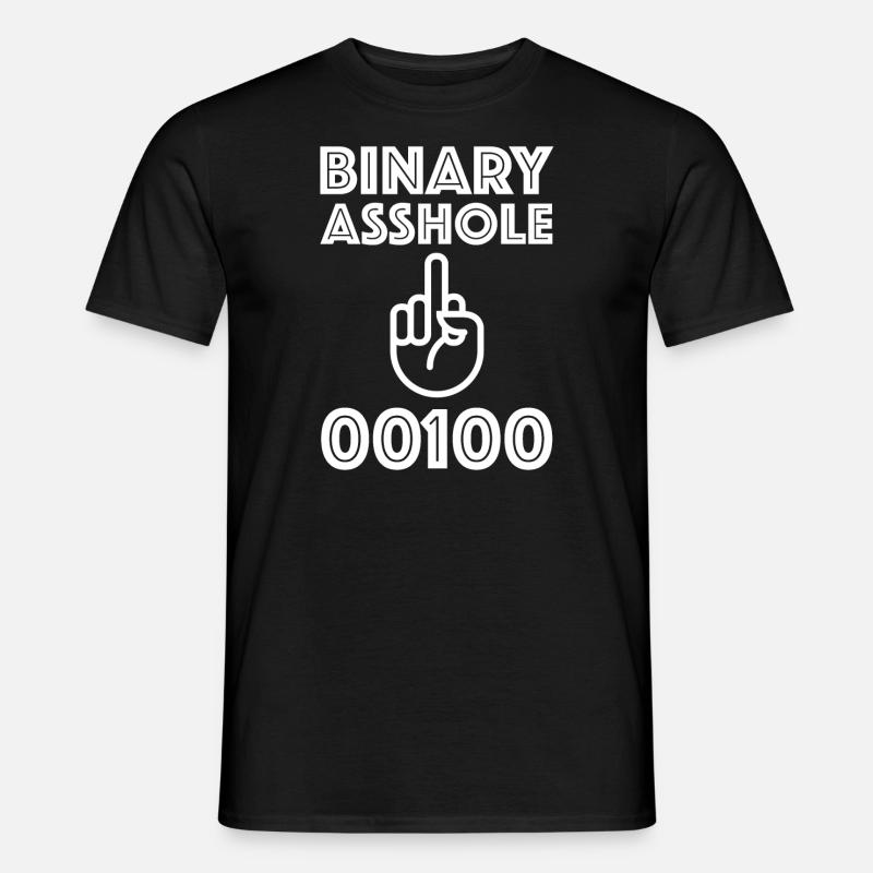 Idiot binaire | Math, Funny Spray, Code - T-shirt homme - noir