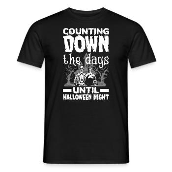 Counting Down the Days Until Halloween Night - Männer T-Shirt - Schwarz - Vorne - AI Model Male 178 light (178cm)