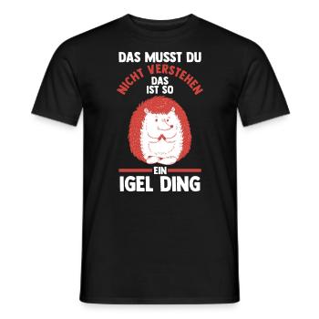 Tiermotiv Igel - Männer T-Shirt - Schwarz - Vorne - AI Model Male 178 light (178cm)