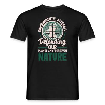 Avocat en environnement défendant notre planète - T-shirt homme - noir - Devant - AI Model Male 178 light (178cm)
