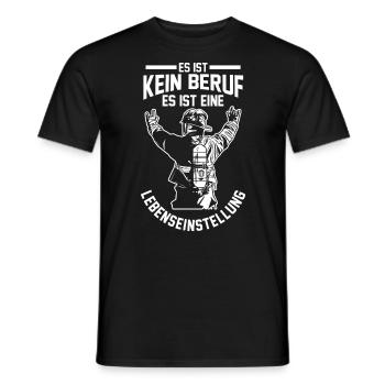 Feuerwehrmann Feuerwehr - Männer T-Shirt - Schwarz - Vorne - AI Model Male 178 light (178cm)