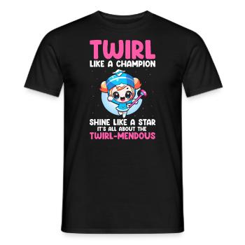 Stabdänzerin Design für Majorette - Männer T-Shirt - Schwarz - Vorne - AI Model Male 178 light (178cm)