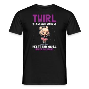 Professionelles Stabdänzerin für Majorette - Männer T-Shirt - Schwarz - Vorne - AI Model Male 178 light (178cm)