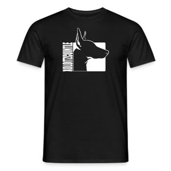 Xoloitzcuintle Profil Hund Hunde Wilsigns - Männer T-Shirt - Schwarz - Vorne - AI Model Male 178 light (178cm)