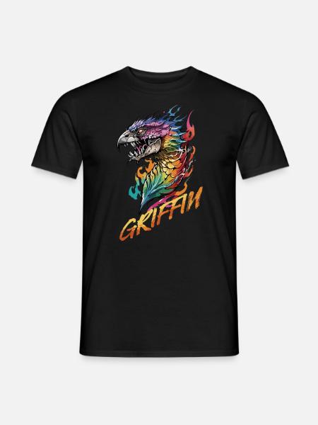 Majestätischer Greif - Wächter der Lüfte - Männer T-Shirt - Schwarz