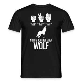 Tier Waldtier Wolf - Männer T-Shirt - Schwarz - Vorne - AI Model Male 178 light (178cm)