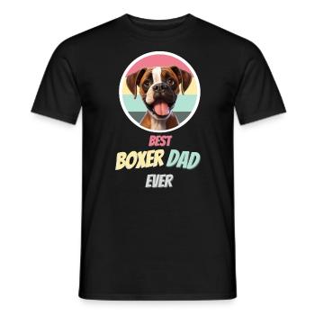 Best boxer DAD Show that you love boxers! - Men's T-Shirt - black - Front - AI Model Male 178 light (178cm)