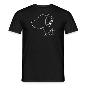 Dogue Argentino Profil Chiens Chien Wilsigns - T-shirt homme - noir - Devant - AI Model Male 178 light (178cm)