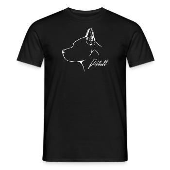 American Pitbull Profil Hunde Hund Wilsigns - Männer T-Shirt - Schwarz - Vorne - AI Model Male 178 light (178cm)