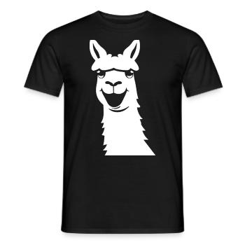 Funny Llama Silhouette Cheeky Fun Llamas - Men's T-Shirt - black - Front - AI Model Male 178 light (178cm)