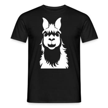 Lustige Lama Silhouette Freche lustige Lamas - Männer T-Shirt - Schwarz - Vorne - AI Model Male 178 light (178cm)