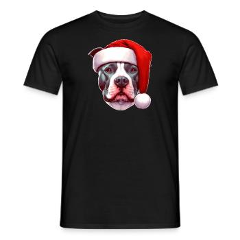Pitbull Gifts For Christmas - Men's T-Shirt - black - Front - AI Model Male 178 light (178cm)