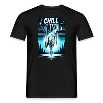 Icicle Impaler - Menacing Winter Night Christmas - Men's T-Shirt - black - Front - AI Model Male 178 light (178cm)