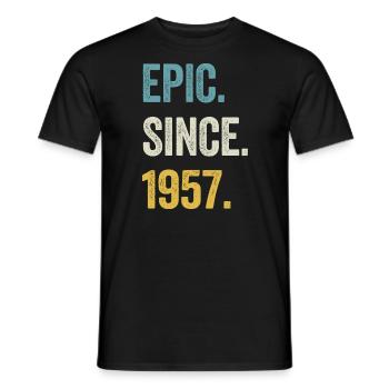 67 Years Old Epic Since 1957 67th Birthday - Men's T-Shirt - black - Front - AI Model Male 178 light (178cm)