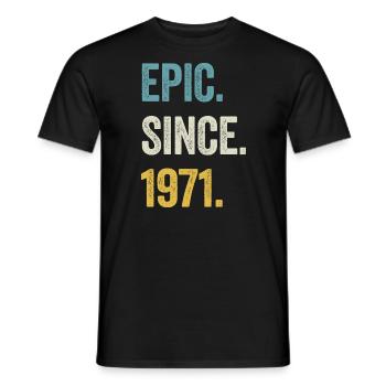 53e anniversaire 53 ans d’épopée depuis 1971 - T-shirt homme - noir - Devant - AI Model Male 178 light (178cm)