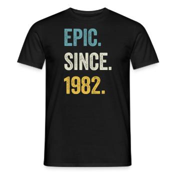 42 Years Old Epic Since 1982 42nd Birthday - Men's T-Shirt - black - Front - AI Model Male 178 light (178cm)