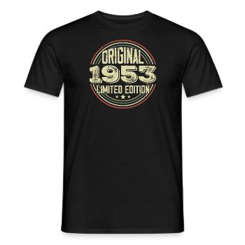 1953 Birthday Parties, ein legendärer Jahrgang - Männer T-Shirt - Schwarz - Vorne - AI Model Male 178 light (178cm)
