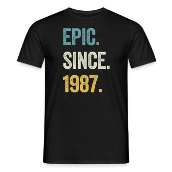 37 Years Old Epic Since 1987 37th Birthday - Men's T-Shirt - black - Front - AI Model Male 178 light (178cm)