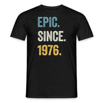48e anniversaire 48 ans d’épopée depuis 1976 - T-shirt homme - noir - Devant - AI Model Male 178 light (178cm)