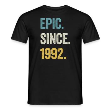 32 Years Old Epic Since 1992 32nd Birthday - Men's T-Shirt - black - Front - AI Model Male 178 light (178cm)