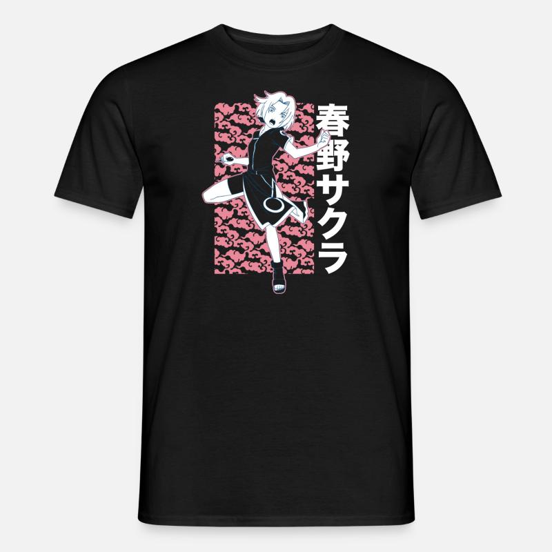 Naruto Cool Design Avec Sakura - T-shirt homme - noir
