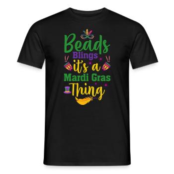 Mardi Gras Parade Carnaval Carnaval Célébration - T-shirt homme - noir - Devant - AI Model Male 178 light (178cm)