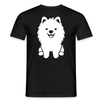 Chien Samoyède - T-shirt homme - noir - Devant - AI Model Male 178 light (178cm)
