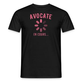 Avocate en cours - T-shirt homme - noir - Devant - AI Model Male 178 light (178cm)