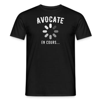 Avocate en cours - T-shirt homme - noir - Devant - AI Model Male 178 light (178cm)