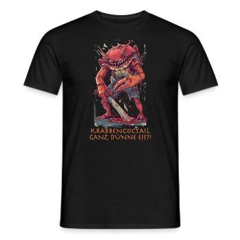 Krabbe Krabbencoctail Nordsee Urlaub - Männer T-Shirt - Schwarz - Vorne - AI Model Male 178 light (178cm)