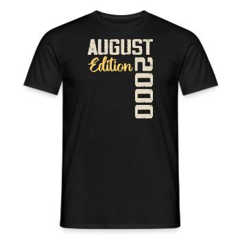 Jubiläum August 2000 - Limitierte Auflage August 2000 - Männer T-Shirt - Schwarz - Vorne - AI Model Male 178 light (178cm)