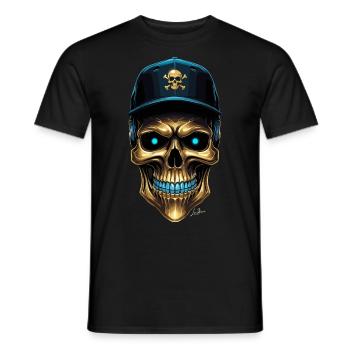 Crâne urbain casquette baseball - T-shirt homme - noir - Devant - AI Model Male 178 light (178cm)