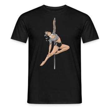 Pole Dance Pole Tänzerin Stangentanz - Männer T-Shirt - Schwarz - Vorne - AI Model Male 178 light (178cm)