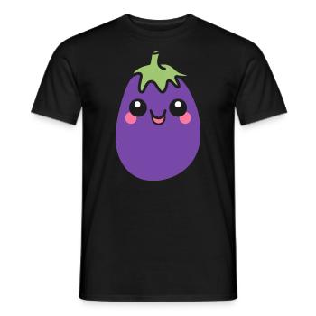 Aubergine - T-shirt homme - noir - Devant - AI Model Male 178 light (178cm)