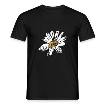 Blume weiß weiße Blumen Geschenk - Männer T-Shirt - Schwarz - Vorne - AI Model Male 178 light (178cm)
