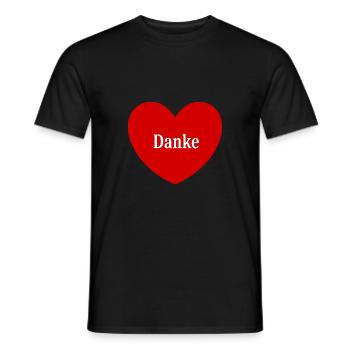 Danke Geschenk Geschenkidee - Männer T-Shirt - Schwarz - Vorne - AI Model Male 178 light (178cm)