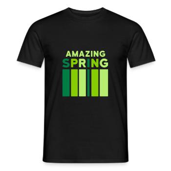 Amazing Spring (bar) - T-shirt homme - noir - Devant - AI Model Male 178 light (178cm)