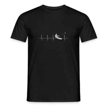 Kitesurfer Heartbeat Kitesurfing Sports nautiques - T-shirt homme - noir - Devant - AI Model Male 178 light (178cm)