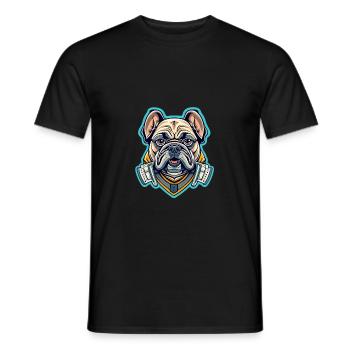 Hund - Männer T-Shirt - Schwarz - Vorne - AI Model Male 178 light (178cm)